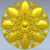 Круглая розетка "Гранёный цветок" - 3D модель STL для ЧПУ