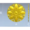 Круглая розетка "Гранёный цветок" - 3D модель STL для ЧПУ