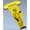 Ionic Caryatid Pilaster STL for CNC Carving