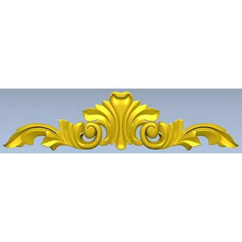 Acanthus Crest Decorative STL for CNC
