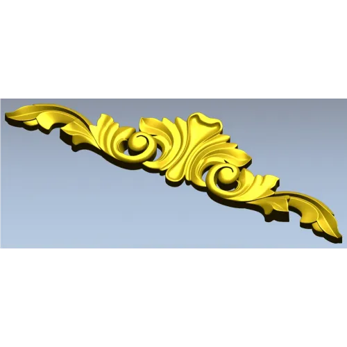 Acanthus Crest Decorative STL for CNC