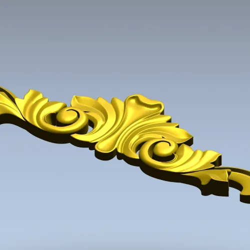 Acanthus Crest Decorative STL for CNC