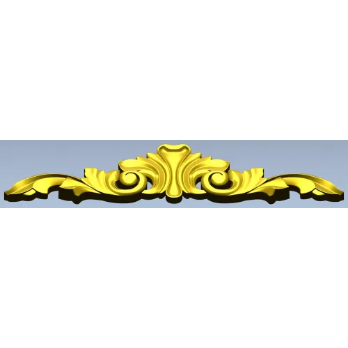 Acanthus Crest Decorative STL for CNC