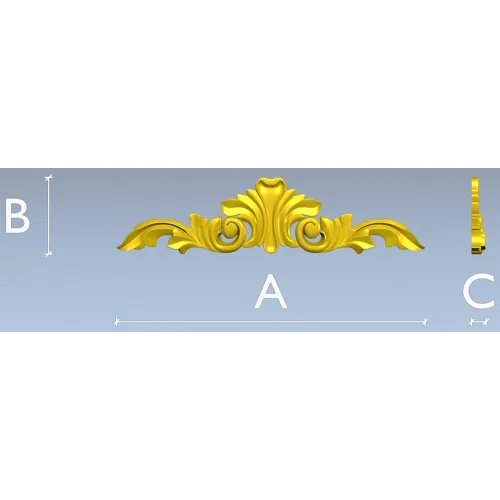 Acanthus Crest Decorative STL for CNC