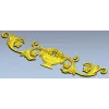 Декоративный картуш с урной и акантовыми завитками - STL для ЧПУ