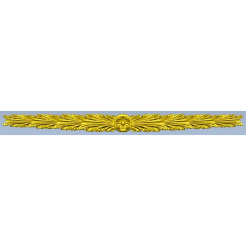 Classical Laurel Rosette 3D STL Model for CNC Milling