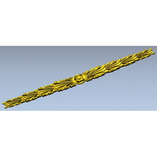 Classical Laurel Rosette 3D STL Model for CNC Milling