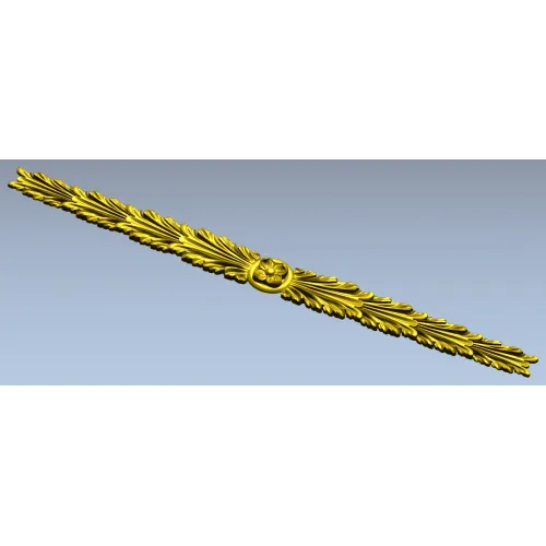 Classical Laurel Rosette 3D STL Model for CNC Milling