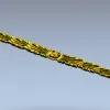 Classical Laurel Rosette 3D STL Model for CNC Milling