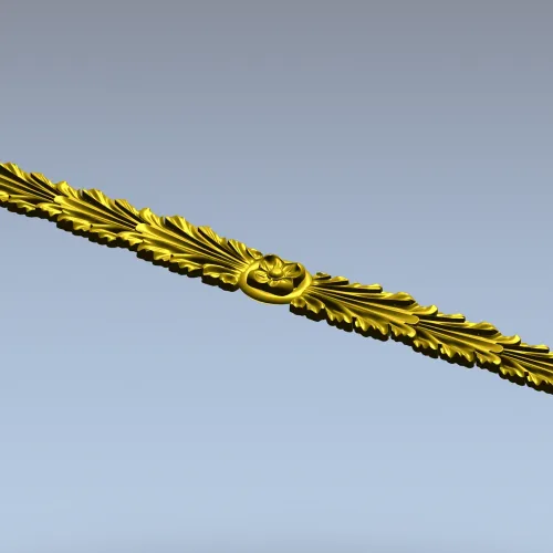 Classical Laurel Rosette 3D STL Model for CNC Milling