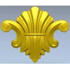 Акантовый декоративный картуш STL для ЧПУ - 3D модель для фрезера