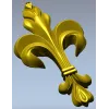 Классическая флер-де-лис - 3D модель в формате STL для ЧПУ