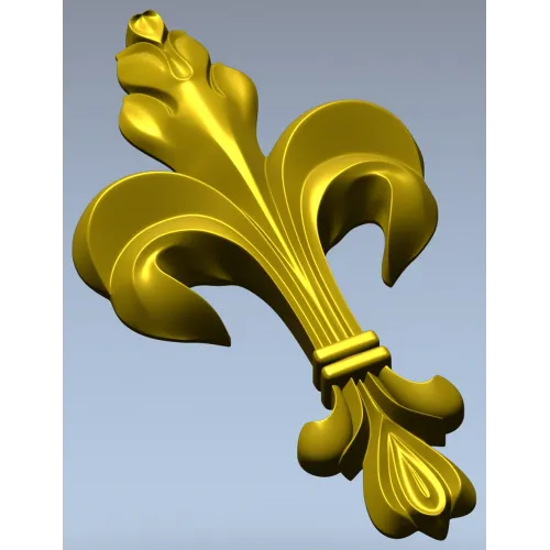 Классическая флер-де-лис - 3D модель в формате STL для ЧПУ