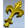 Классическая флер-де-лис - 3D модель в формате STL для ЧПУ
