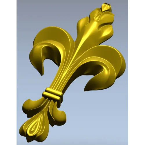 Классическая флер-де-лис - 3D модель в формате STL для ЧПУ
