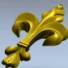 Классическая флер-де-лис - 3D модель в формате STL для ЧПУ