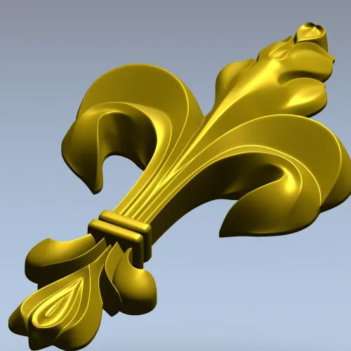 Классическая флер-де-лис - 3D модель в формате STL для ЧПУ