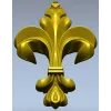 Классическая флер-де-лис - 3D модель в формате STL для ЧПУ