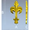 Классическая флер-де-лис - 3D модель в формате STL для ЧПУ