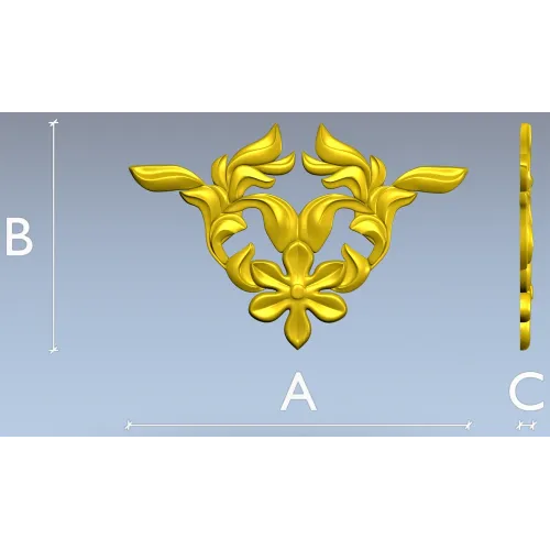 Флоральный картуш вензель - stl модель для ЧПУ
