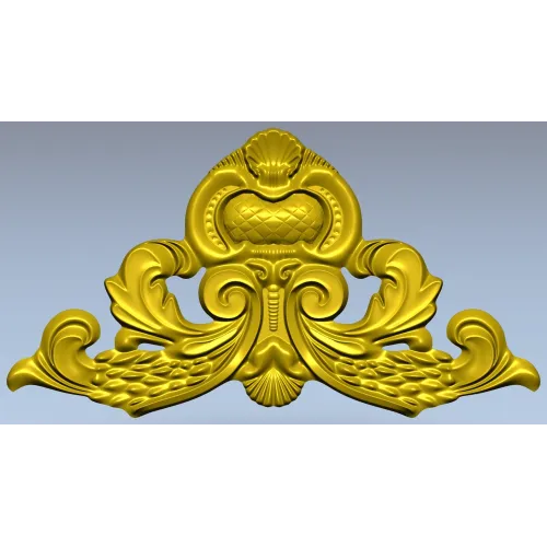 Baroque Acanthus Crest STL for CNC