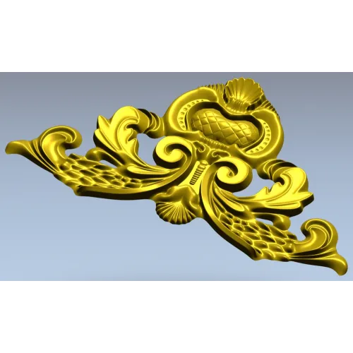 Baroque Acanthus Crest STL for CNC