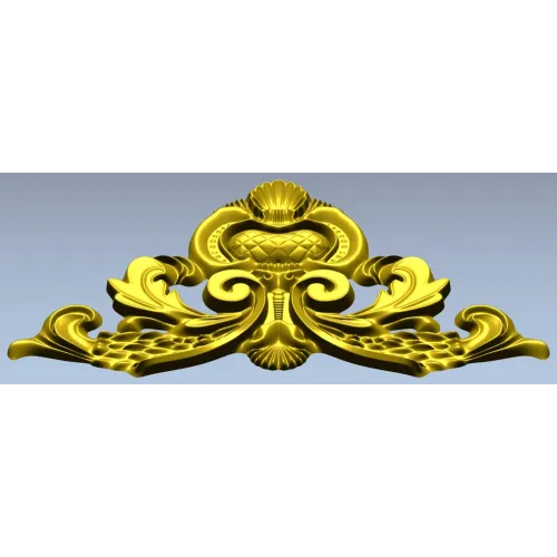 Baroque Acanthus Crest STL for CNC