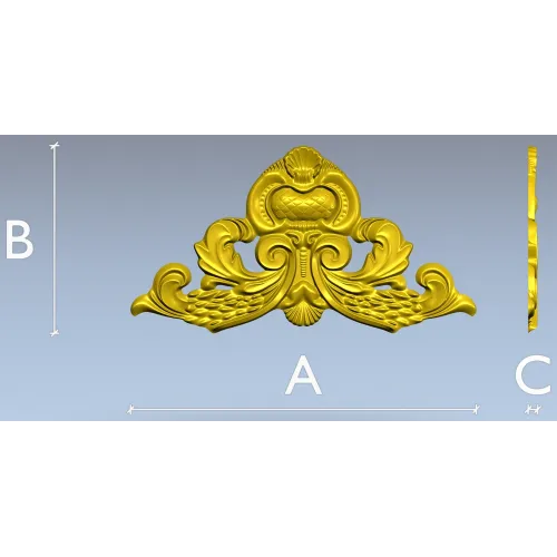Baroque Acanthus Crest STL for CNC