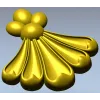 Декоративный картуш "Листовой веер" - 3D модель STL для ЧПУ
