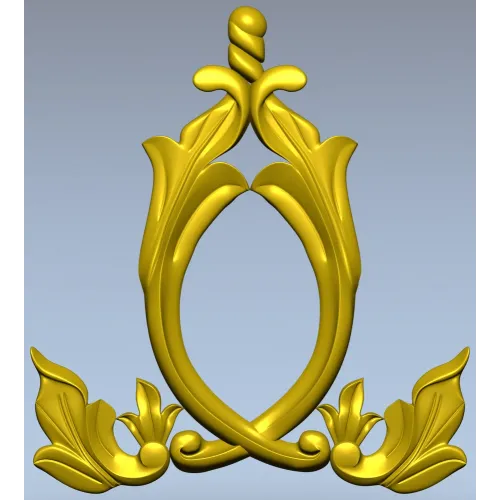 Aureate Acanthus Cartouche - STL 3D model for CNC