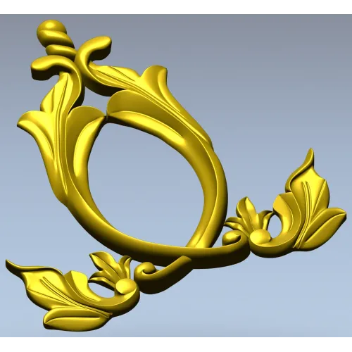 Aureate Acanthus Cartouche - STL 3D model for CNC