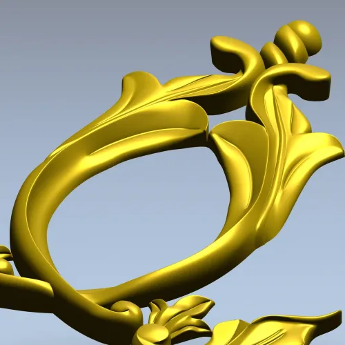 Aureate Acanthus Cartouche - STL 3D model for CNC