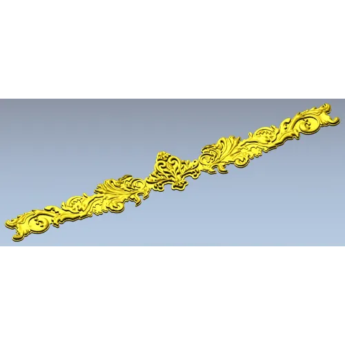 Акантусный картуш - декоративная 3D модель STL для ЧПУ