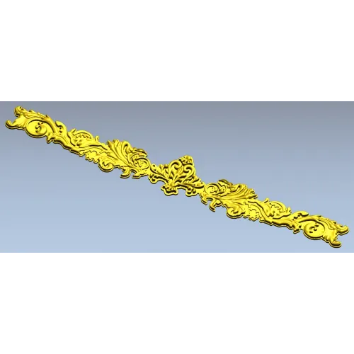 Акантусный картуш - декоративная 3D модель STL для ЧПУ