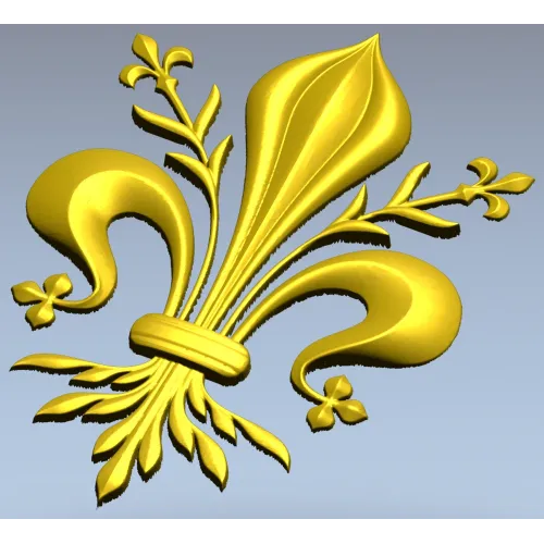 Геральдическая лилия для резьбы - флер-де-лис (STL)