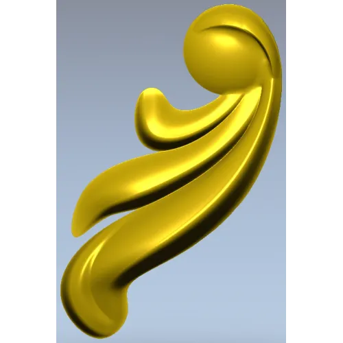 Acanthus Corner Ornament STL - High-Relief 3D Model for CNC