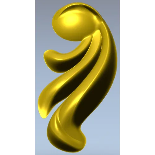 Acanthus Corner Ornament STL - High-Relief 3D Model for CNC