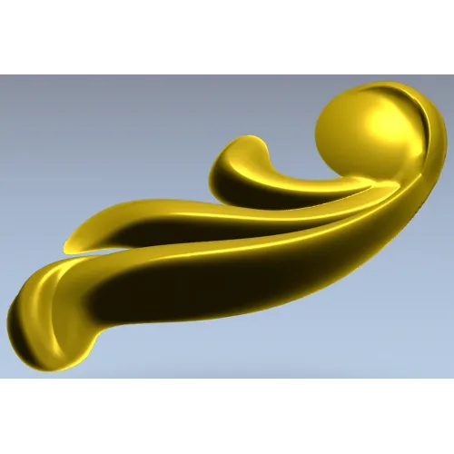 Acanthus Corner Ornament STL - High-Relief 3D Model for CNC