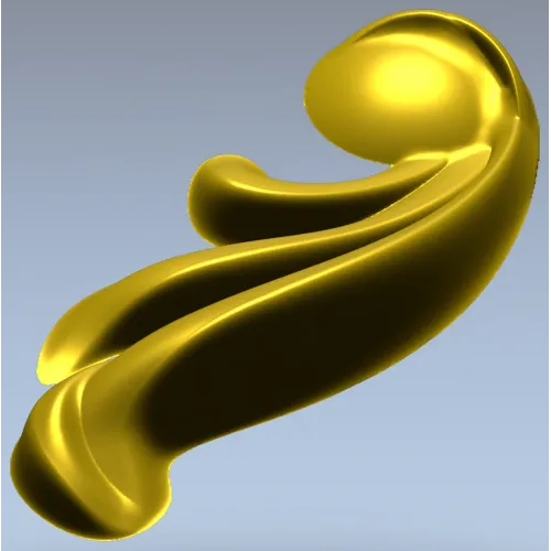 Acanthus Corner Ornament STL - High-Relief 3D Model for CNC