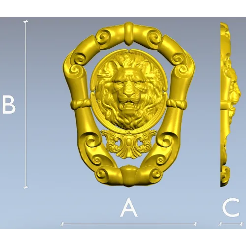 Львиный картуш Барокко - 3D модель STL для ЧПУ