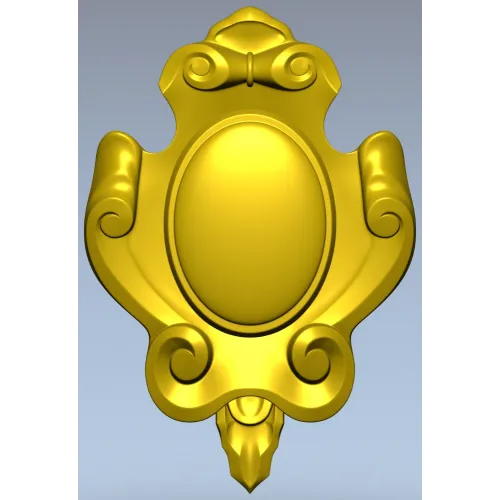 Regal Oval Cartouche - STL 3D model for CNC carving