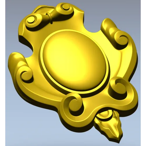 Regal Oval Cartouche - STL 3D model for CNC carving