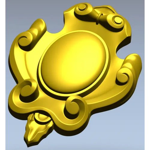 Regal Oval Cartouche - STL 3D model for CNC carving