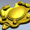 Regal Oval Cartouche - STL 3D model for CNC carving