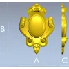 Regal Oval Cartouche - STL 3D model for CNC carving