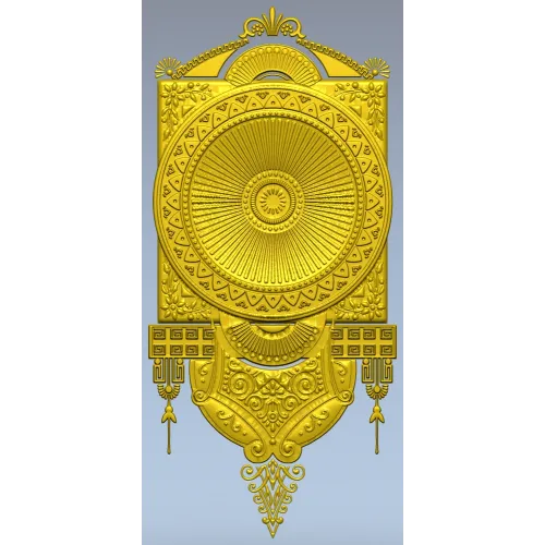Aurelia Sunburst Medallion - detailed STL 3D model for CNC carving