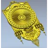 Aurelia Sunburst Medallion - detailed STL 3D model for CNC carving