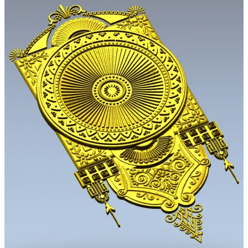 Aurelia Sunburst Medallion - detailed STL 3D model for CNC carving
