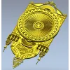 Aurelia Sunburst Medallion - detailed STL 3D model for CNC carving