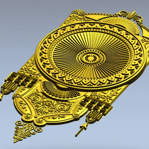 Aurelia Sunburst Medallion - detailed STL 3D model for CNC carving